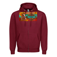 Burgundy aztec horse cactus and sunflowers license plate template Zipper Hoodie - Artiststas