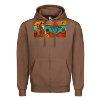 Chestnut aztec horse cactus and sunflowers license plate template Zipper Hoodie - Artiststas