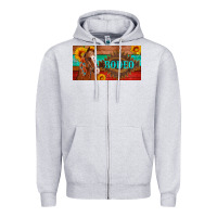 Heather Grey aztec horse cactus and sunflowers license plate template Zipper Hoodie - Artiststas