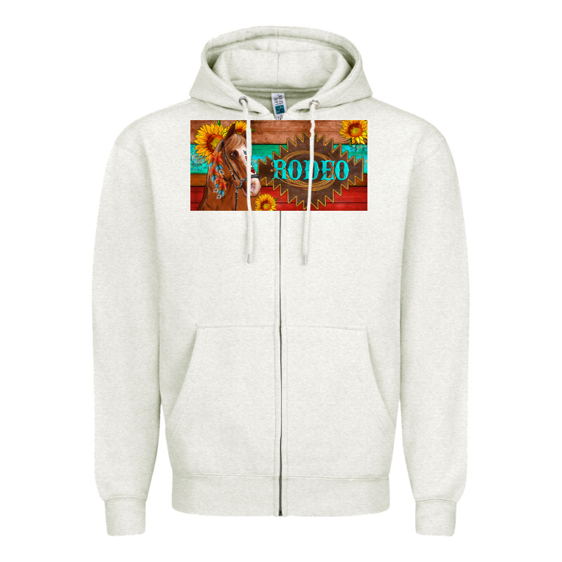 Aztec Horse Cactus And Sunflowers License Plate Template Zipper Hoodie by Artiststas | Teevron