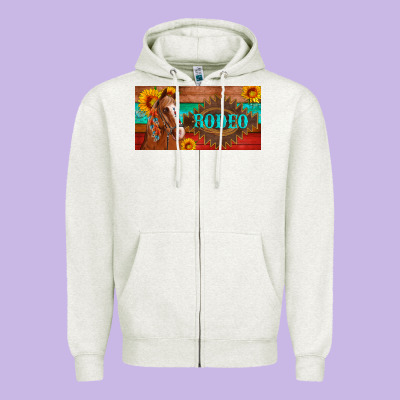 Aztec Horse Cactus And Sunflowers License Plate Template Zipper Hoodie Designed By Artiststas