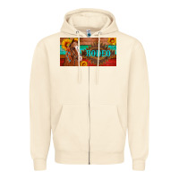 Sandshell aztec horse cactus and sunflowers license plate template Zipper Hoodie - Artiststas