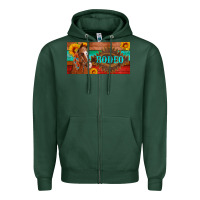 Sports Green aztec horse cactus and sunflowers license plate template Zipper Hoodie - Artiststas
