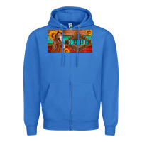 True Royal aztec horse cactus and sunflowers license plate template Zipper Hoodie - Artiststas