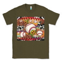 Army Green baseball leopard cowhide sunflower Classic Tee - JahusDesignShop
