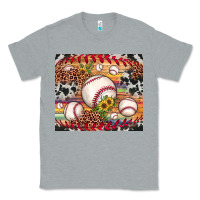Heather Grey baseball leopard cowhide sunflower Classic Tee - JahusDesignShop