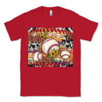 Red baseball leopard cowhide sunflower Classic Tee - JahusDesignShop