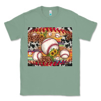 Sage baseball leopard cowhide sunflower Classic Tee - JahusDesignShop