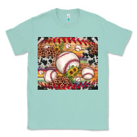 Seafoam baseball leopard cowhide sunflower Classic Tee - JahusDesignShop
