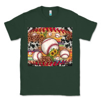Sports Green baseball leopard cowhide sunflower Classic Tee - JahusDesignShop