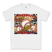 White baseball leopard cowhide sunflower Classic Tee - JahusDesignShop