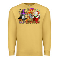 Antique Gold Happy Hallothanksmas goats Premium Sweatshirt - NancyCooperArtShop