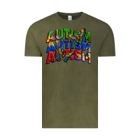 Vintage Olive autism autism autism Vintage Tee - Zillion Design Studio