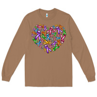 Toasted Coconut cancer ribbon heart Long Sleeve Tee - AdoDesignShop