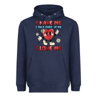 Navy i have me i take care of me i love me Heavyweight Hoodie - MaliasSmallBusiness