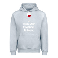 Heather Grey drink wine, read books, be happy Urban Hoodie - Bettercallsaul