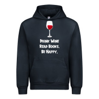 Navy drink wine, read books, be happy Urban Hoodie - Bettercallsaul