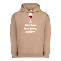 Pigment Burro drink wine, read books, be happy Urban Hoodie - Bettercallsaul