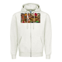 Oatmeal Heather (preview)western turquoise gemstone horse cowhide leopard floral backg Zipper Hoodie - Artiststas