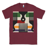 Burgundy afro comb seamless pattern Classic Tee - BundleAndBundleShop