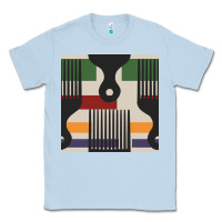 Dusty Blue afro comb seamless pattern Classic Tee - BundleAndBundleShop