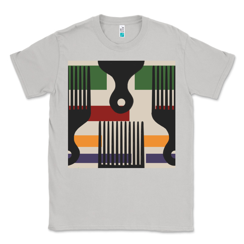 Afro Comb Seamless Pattern Classic Tee by BundleAndBundleShop | Teevron