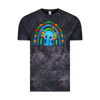 Cloud Black autism elephant rainbow Vintage Tee - Zillion Design Studio