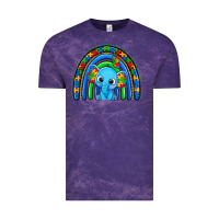 Cloud Purple autism elephant rainbow Vintage Tee - Zillion Design Studio