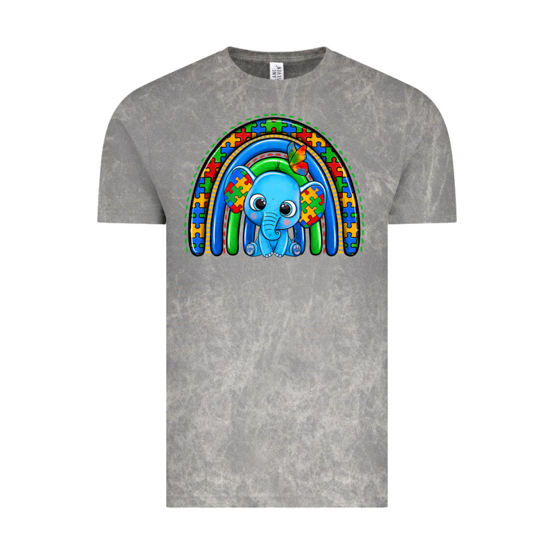 Autism Elephant Rainbow Vintage Tee by Zillion Design Studio | Teevron