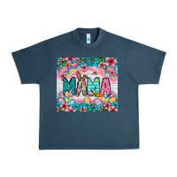 Midnight Navy Easter Mama Leopard tumbler Easter Day Urban Heavy Tee - Neo Western