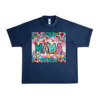 Navy Easter Mama Leopard tumbler Easter Day Urban Heavy Tee - Neo Western
