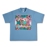 Pebble Blue Easter Mama Leopard tumbler Easter Day Urban Heavy Tee - Neo Western