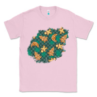 Bubblegum Pink christmas gingerbread cookies patch Classic Tee - BundleAndBundleShop