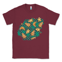 Burgundy christmas gingerbread cookies patch Classic Tee - BundleAndBundleShop