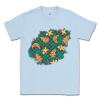 Dusty Blue christmas gingerbread cookies patch Classic Tee - BundleAndBundleShop