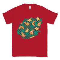Red christmas gingerbread cookies patch Classic Tee - BundleAndBundleShop