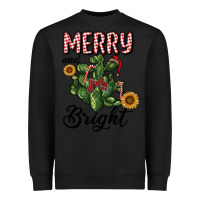 Black merry and bright with cactus Heavyweight Sweatshirt - RanaPortraitStore