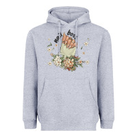 Heather Grey nail boss Heavyweight Hoodie - MaliasSmallBusiness