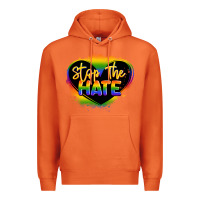 Carrot stop the hate pride lgbtq heart Premium Hoodie - LillyAllenDesigns