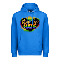 True Royal stop the hate pride lgbtq heart Premium Hoodie - LillyAllenDesigns