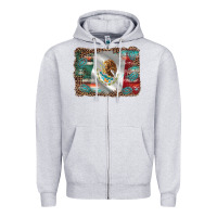 Heather Grey mexico gemstone leopard Zipper Hoodie - AdoDesignShop