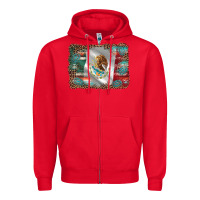 Red mexico gemstone leopard Zipper Hoodie - AdoDesignShop