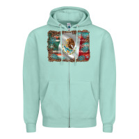 Seafoam mexico gemstone leopard Zipper Hoodie - AdoDesignShop