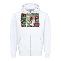 White mexico gemstone leopard Zipper Hoodie - AdoDesignShop