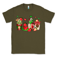 Army Green strawberry coffee cups Classic Tee - AdoDesignShop