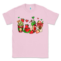Bubblegum Pink strawberry coffee cups Classic Tee - AdoDesignShop