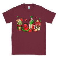 Burgundy strawberry coffee cups Classic Tee - AdoDesignShop