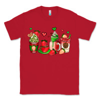 Red strawberry coffee cups Classic Tee - AdoDesignShop
