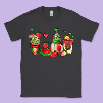 Strawberry Coffee Cups Classic Tee Designed By Adodesignshop