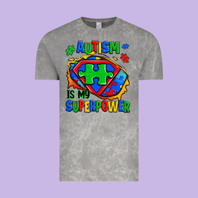 Autism Is My Superpower Ripped Shirt Vintage Tee Designed By Zillion Design Studio